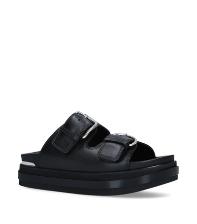 Shop Alexander Mcqueen Leather Buckle Sandals