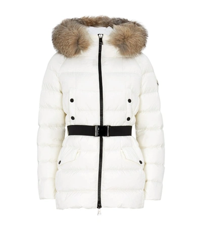 Moncler Clion Quilted Fur-trimmed Down Coat In White | ModeSens