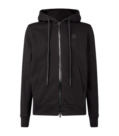 Shop Moncler Zip Front Hooded Cardigan