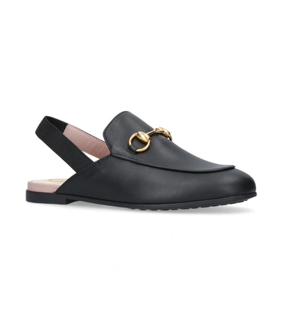 Shop Gucci Kids Princetown Slingback Loafers