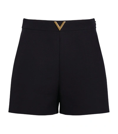 Shop Valentino Vgold Crepe Shorts