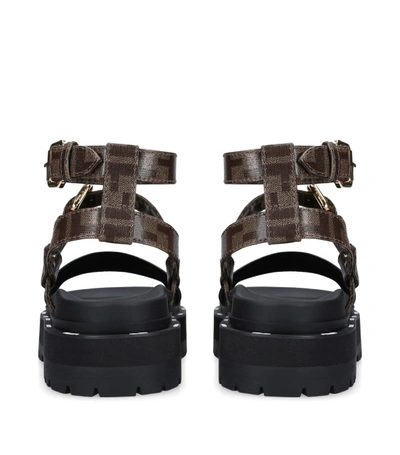 Shop Fendi Jacquard Ff Flatform Sandals 50