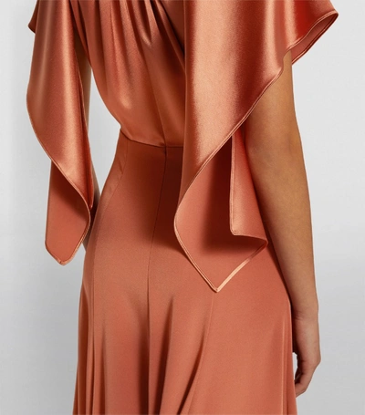 Shop Alexis Mabille Drape Silk Satin Gown