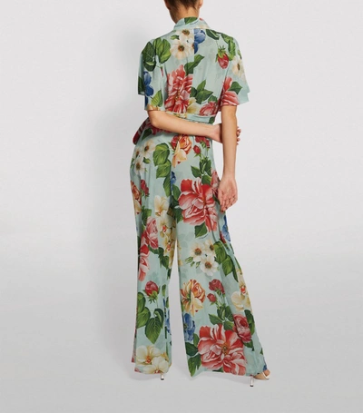 Shop Dolce & Gabbana Floral Silk Jumpsuit