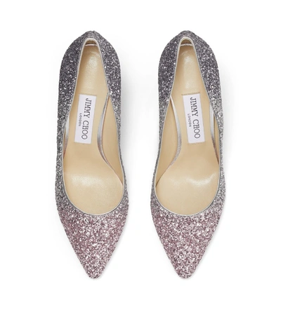 Shop Jimmy Choo Romy 85 Glitter Pumps In Pink