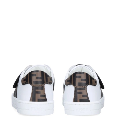 Shop Fendi Kids Ff Velcro Slip-on Sneakers