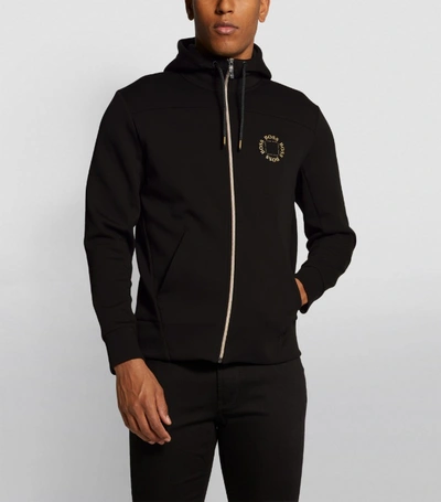 Hugo Boss Boss Men's Saggy Circle Zip-through Hoodie In Black | ModeSens