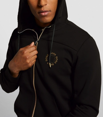 Hugo Boss Boss Men's Saggy Circle Zip-through Hoodie In Black | ModeSens