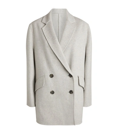 Shop Joseph Milburn Wool-cashmere Double-breasted Coat