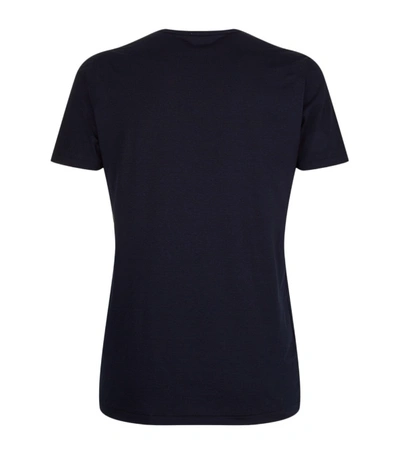 Shop Zimmerli 172 Pure Comfort V-neck T-shirt In Navy