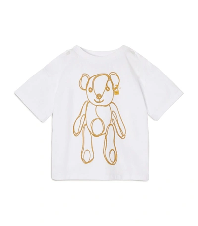 Shop Burberry Kids Cotton Bear T-shirt