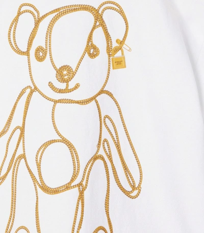 Shop Burberry Kids Cotton Bear T-shirt