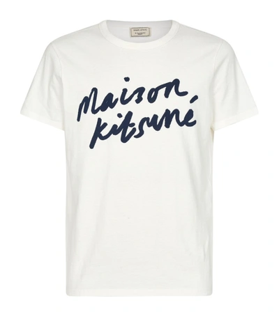 Shop Maison Kitsuné Cotton Logo T-shirt