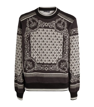 Shop Dolce & Gabbana Cotton Bandana Print Sweatshirt