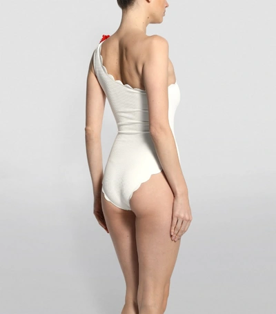 Shop Marysia Scalloped One-shoulder Swimsuit