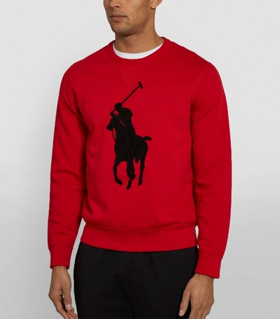 Ralph Lauren Big Pony Double-knit Sweatshirt In Red | ModeSens