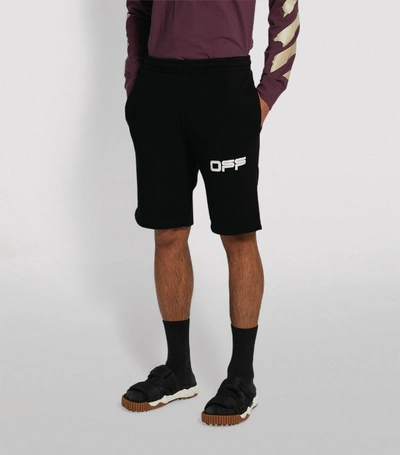 Shop Off-white Airport Tape Sweatshorts