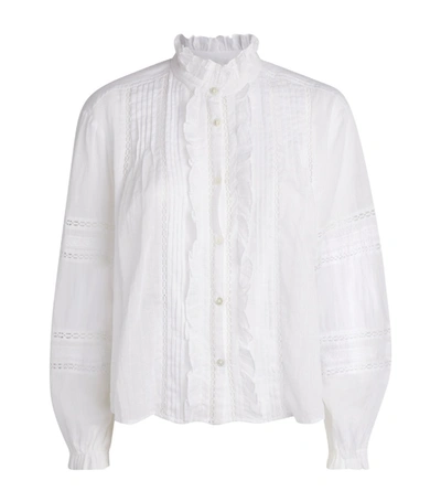 Shop Isabel Marant Étoile Cotton Valda Ruffle Shirt