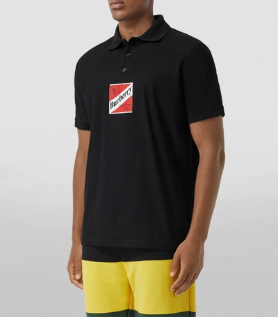 Shop Burberry Cotton Logo Polo Shirt