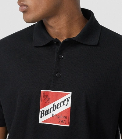 Shop Burberry Cotton Logo Polo Shirt