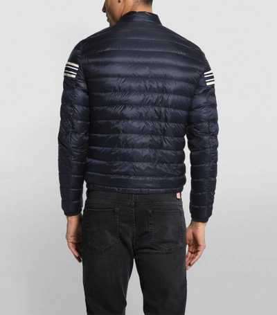 Shop Moncler Renald Logo-stripe Padded Jacket