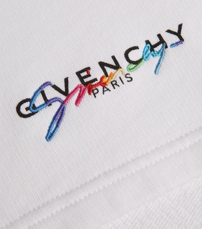 Shop Givenchy Rainbow Logo Shorts