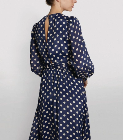 Shop Ronny Kobo Polka-dot Maria Midi Dress