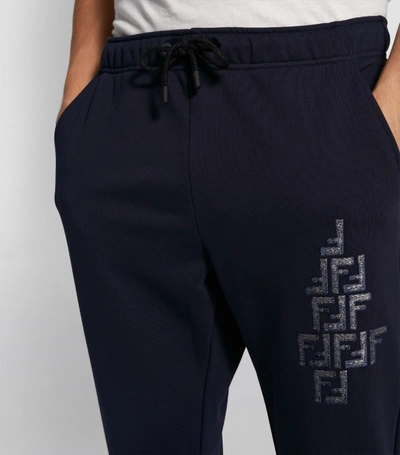 Shop Fendi Embroidered-logo Sweatpants