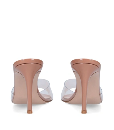 Shop Gianvito Rossi Plexi Elle Mules 85