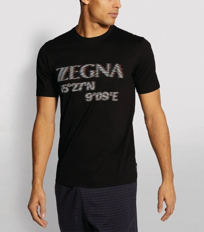 Shop Z Zegna Blurred Logo T-shirt