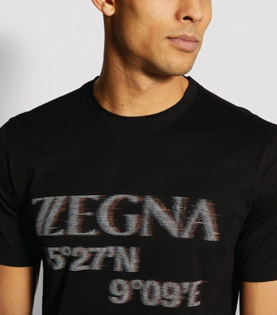 Shop Z Zegna Blurred Logo T-shirt