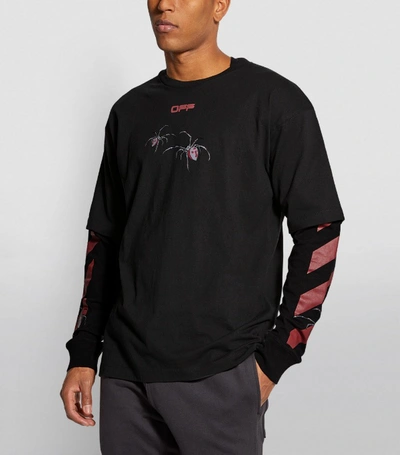 Shop Off-white Spider Arrows Logo Layered T-shirt