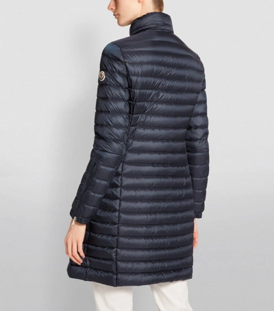 Shop Moncler Sable Long Quilted Jacket
