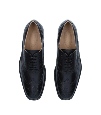 Shop Tod's Leather Punched Oxford Shoes