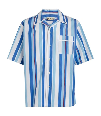 Shop Marni Stripe Bowling Shirt
