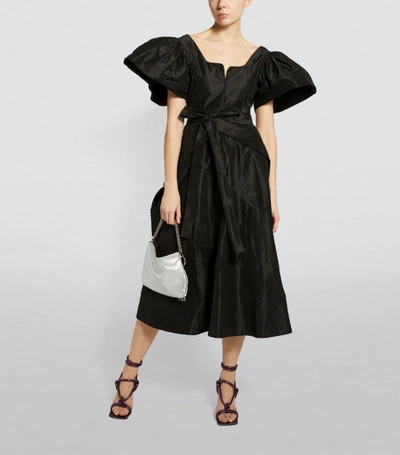 Shop Preen By Thornton Bregazzi Jayda Puff-sleeve Midi Dress