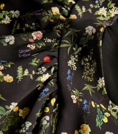 Shop Preen By Thornton Bregazzi Katarina Puff-sleeve Floral Midi Dress