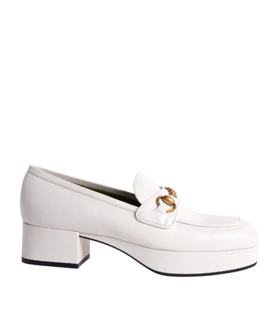 Shop Gucci Leather Houdan Horsebit Loafers