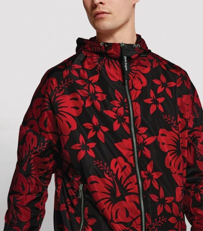 Shop Palm Angels Hawaiian Windbreaker Jacket