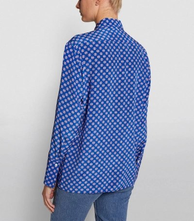 Shop Sandro Patterned Silk Shirt