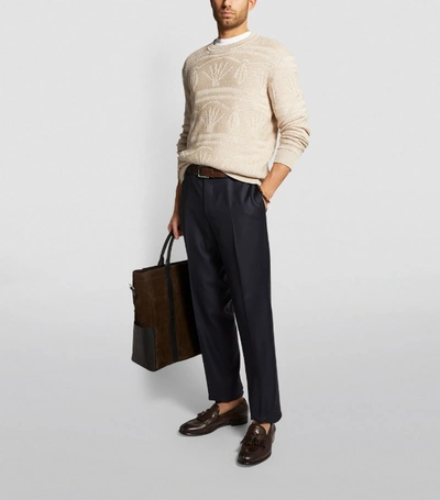 Shop Canali Woollen Trousers