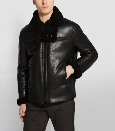 Shop Off-white Shearling Jacket