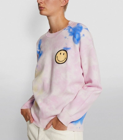 Shop Sandro Tie-dye Smiley Sweatshirt