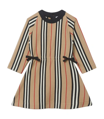 Shop Burberry Kids Icon Stripe Ties Dress