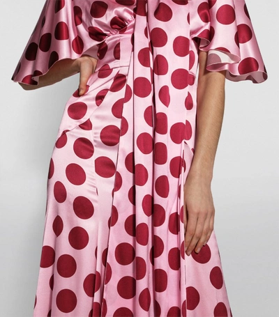 Shop Dolce & Gabbana Silk Polka-dot Maxi Dress