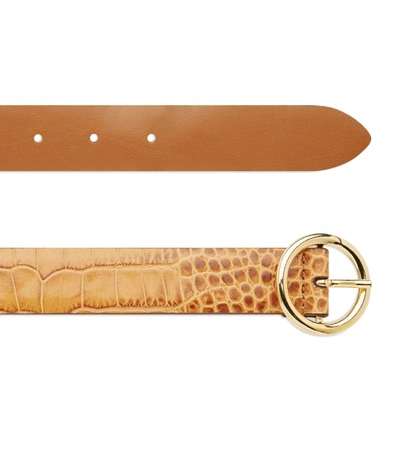 Shop Anderson's Leather Croc-embossed Circle Buckle Belt