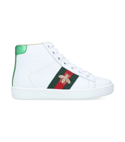 Shop Gucci Kids New Ace High-top Sneakers