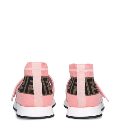 Shop Fendi Kids Ff Love Woven Slip-on Sneakers