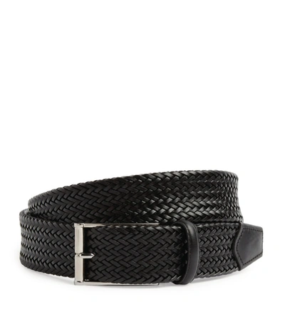 Shop Corneliani Woven Leather Belt