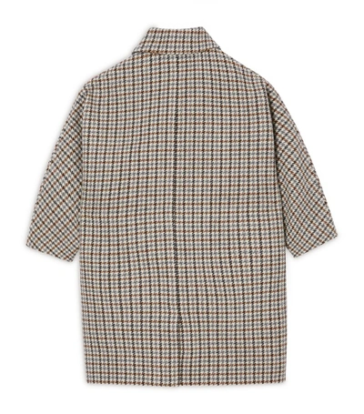 Shop Burberry Kids Logo Houndstooth Coat (3-12 Years)